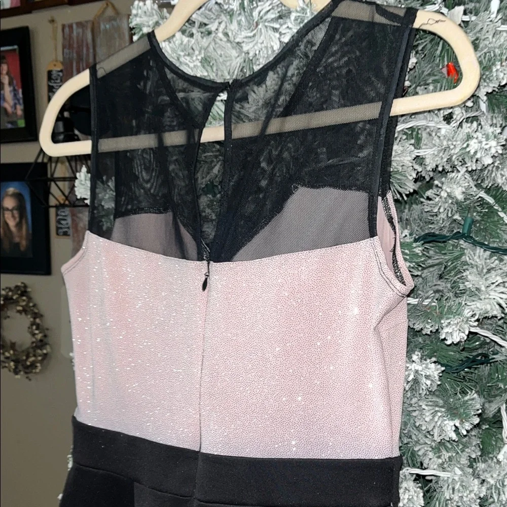 Black and tanish pink Sleeveless Romper by Enfocus Studio - Picture 10 of 13
